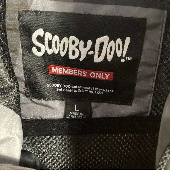 Members Only Scooby Doo Windbreaker Hooded Jacket Unisex Large Nickelodeon NWT - Picture 9 of 11